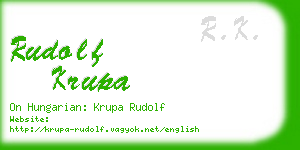 rudolf krupa business card